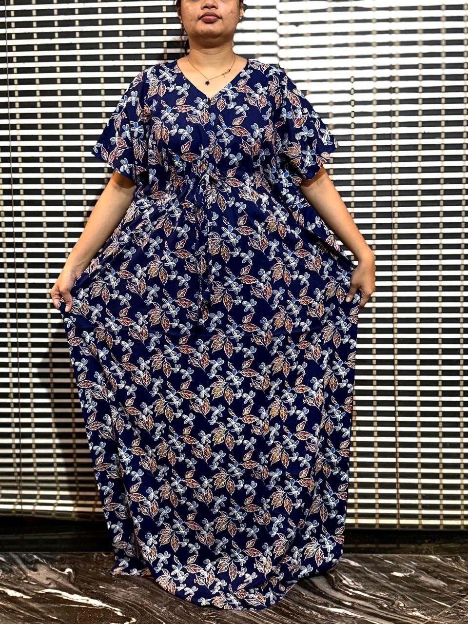 2026/08/33375.jpg Blue leaf Kaftan - Image 1
