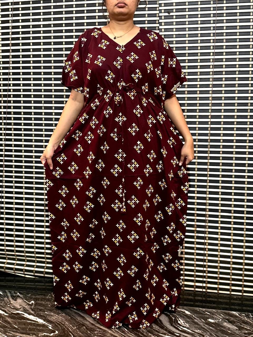 2026/08/40460.jpg Diamond floral Kaftan - Image 1