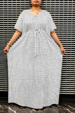 Elegant check Kaftan - Image 2