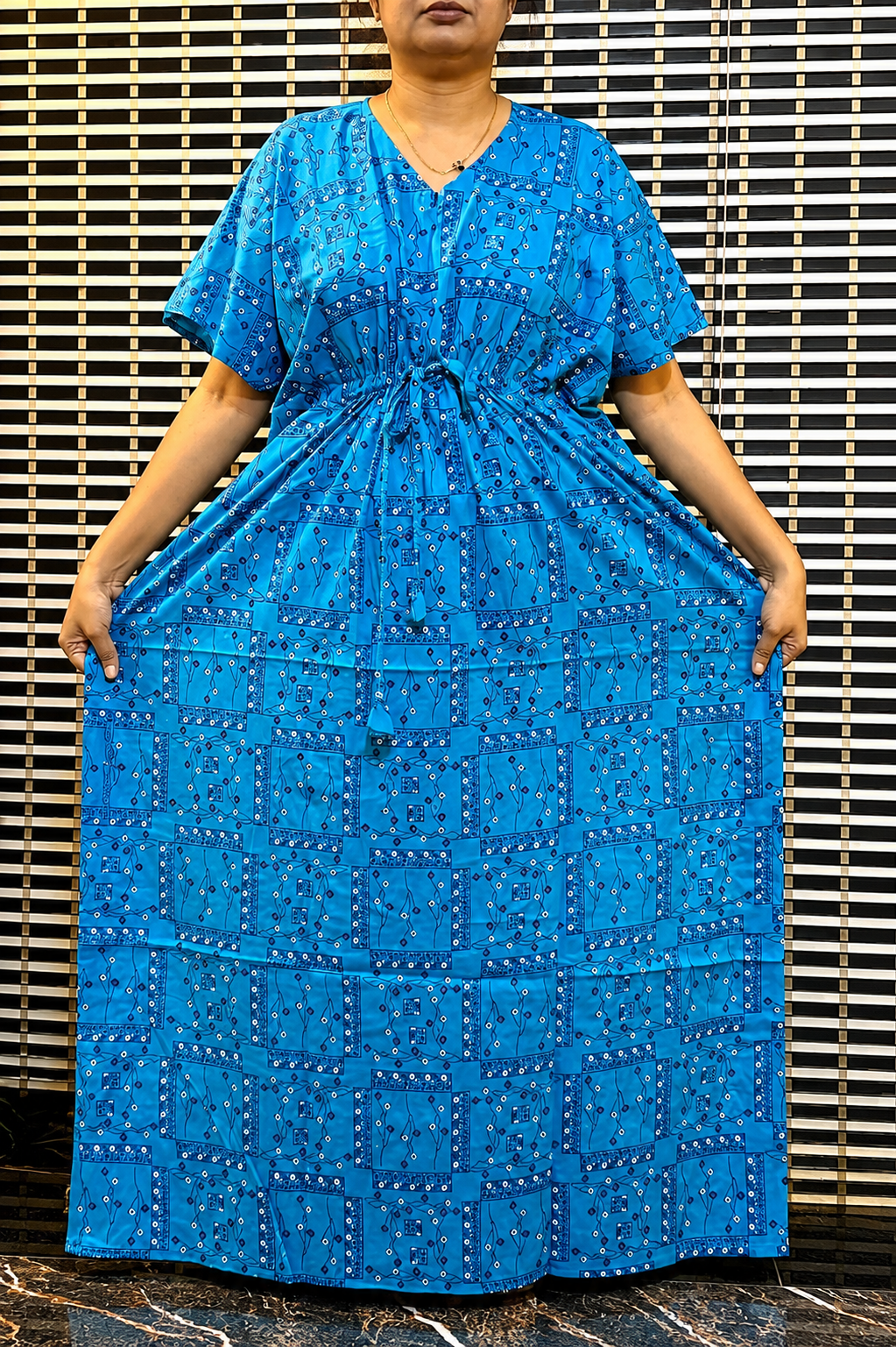 2026/08/98289.png Blue patch work Kaftan 💙 - Image 1