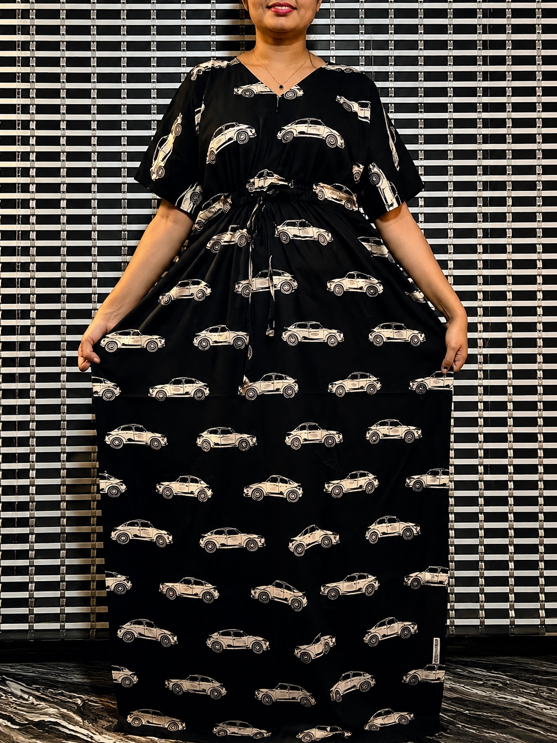 2026/08/98559.png Black car Kaftan - Image 1
