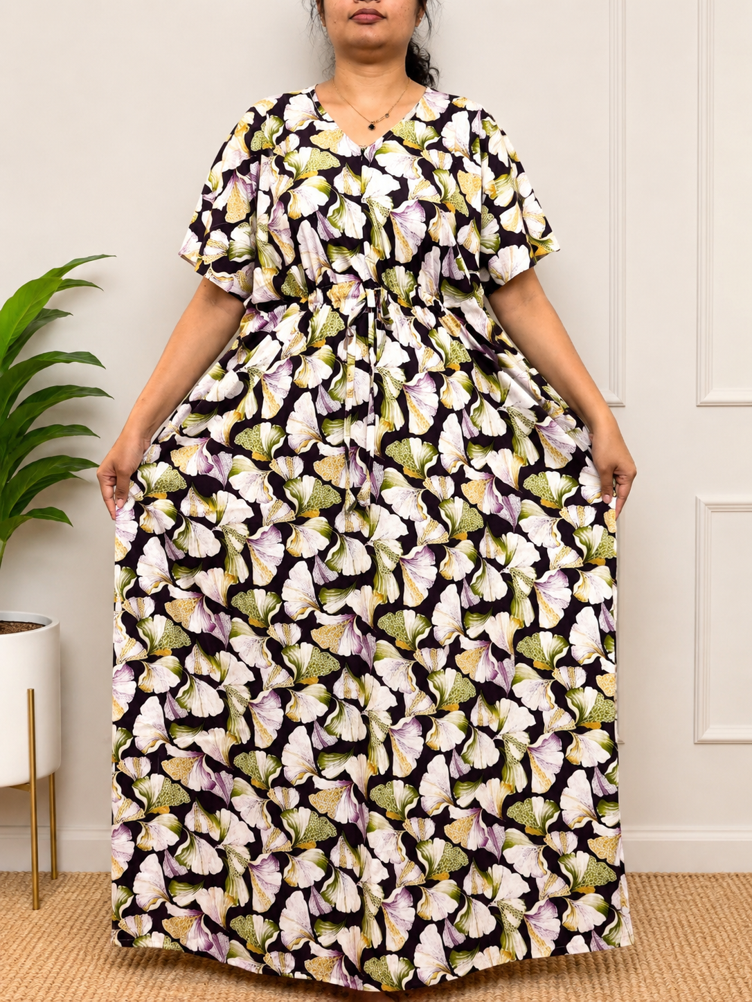 2026/09/99530.png Floral Kaftan - Image 1