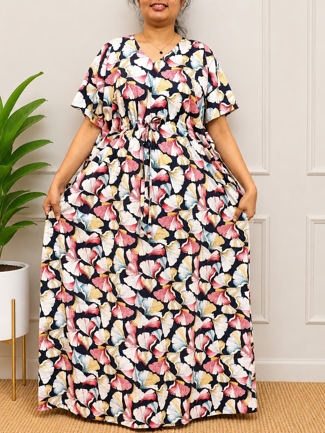 2026/09/99532.png Floral Kaftan - Image 1