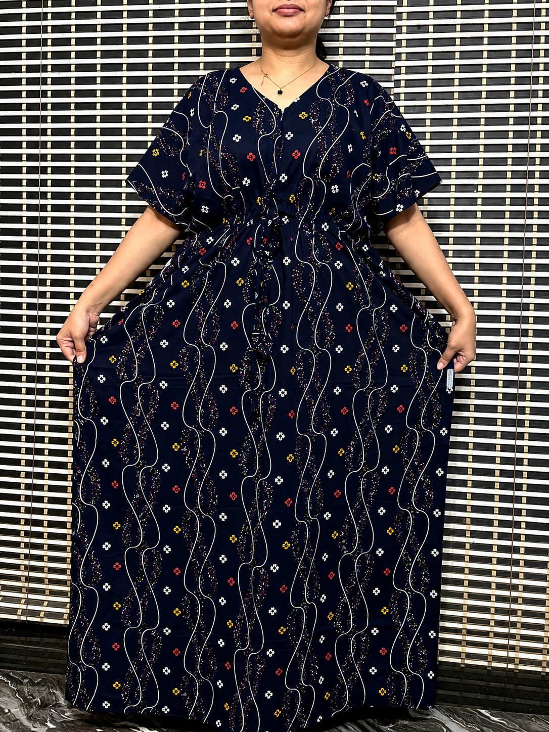 2026/09/99803.png Navy blue Kaftan - Image 1