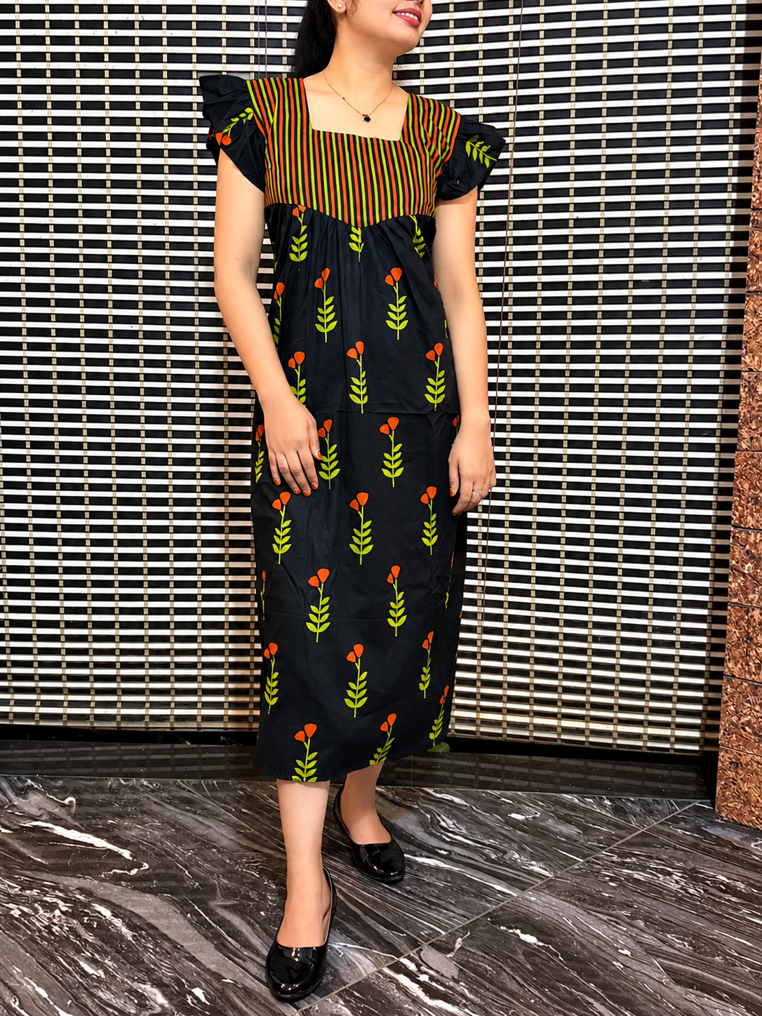 2026/10/122062.png Black blossom frock - Image 1