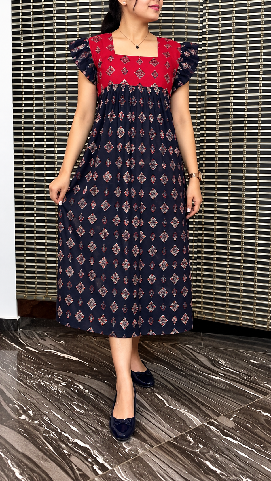 2026/10/126677.png Ajrak frock - Image 1